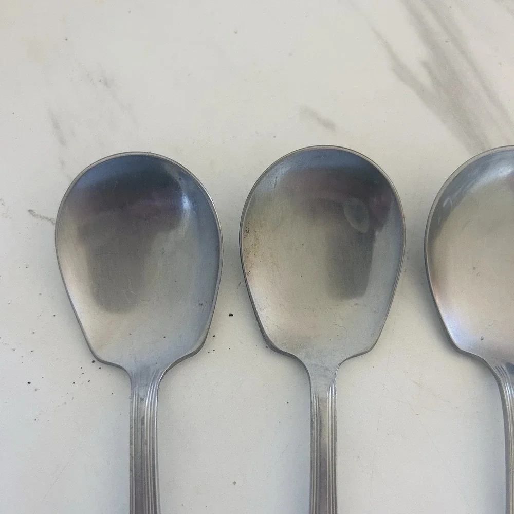 Solingen Germany Krusius‎ Springrose Stainless Soup Spoon 6